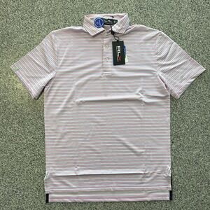 Ralph Lauren RLX Golf Polo Shirt Mens S Pink Striped Classic Fit Performance